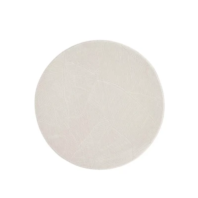 Afbeelding van Rond Zacht Vloerkleed Fuzz Whirl Crème 80 Cm