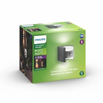 Afbeelding van Philips myGarden Grass Wandlamp LED Antraciet met sensor
