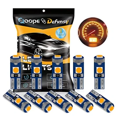 Afbeelding van DEFVNSY Pak van 10 Geel T5 W3W 73 74 286 17 18 27 37 70 86 2721 Superheldere 3030 LED voor Auto Zijwigmeter Dashboard Instrumentenpaneelverlichting Lamp Asbak Gloeilamp 12V