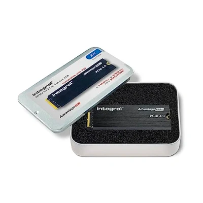 Afbeelding van Integral Advantage PRO 1 2TB SSD NVME M.2 2280 PCIe Lightning Fast Gen4x4 R 7400MB/s W 6700MB/s Solid State Drive Ingebouwde Heatsink Compatibel met PS5