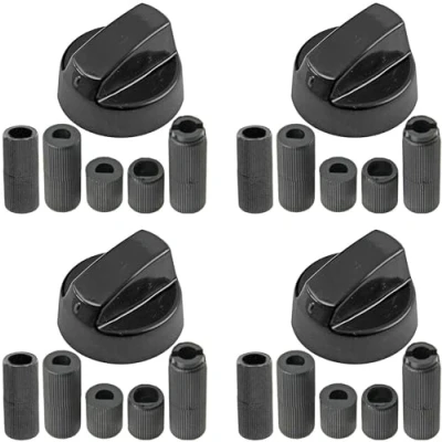Afbeelding van Spares2go Universele knoppen voor alle soorten oven, fornuis en kookplaat (4 pack)