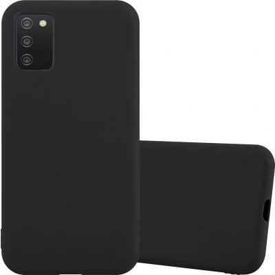 Afbeelding van Cadorabo Hoesje geschikt voor Samsung Galaxy A03s in CANDY ZWART Beschermhoes TPU silicone Case Cover
