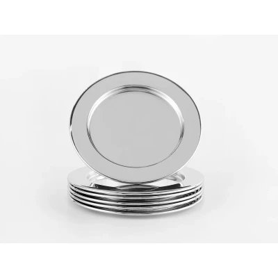 Afbeelding van Echtwerk glazen onderzetterset roestvrij staal, drankonderzetters, plank, ronde onderzetters voor glas, kopjes, vazen, kaarsen, krasbescherming, Ø ca. 8 cm, Gold Edition, 6 delig