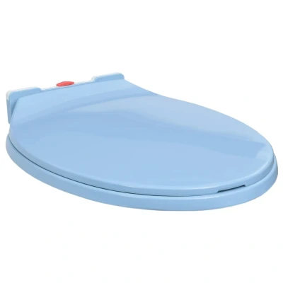 Afbeelding van Toiletbril soft close en quick release ovaal blauw