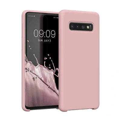 Afbeelding van kwmobile telefoonhoesje geschikt voor Samsung Galaxy S10 Hoesje met siliconen coating Smartphone case in vintage roze