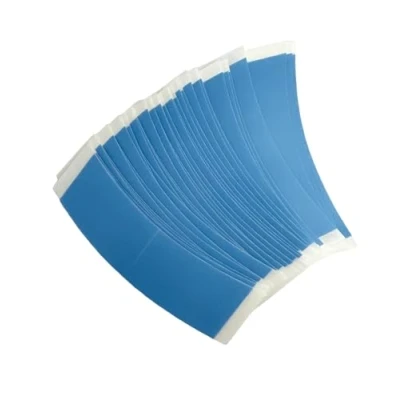 Afbeelding van LUTTMANN® Lace Front Blue Liner C Contour Haarsysteem Derma Tec Tape Plakstrip hoek 36 stuks, voor alle haarstukken, pruiken &amp; haarwerken