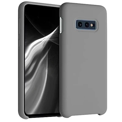 Afbeelding van kwmobile telefoonhoesje geschikt voor Samsung Galaxy S10e Hoesje met siliconen coating Smartphone case in steengrijs