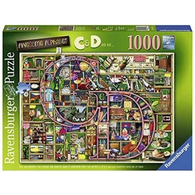 Afbeelding van Ravensburger Colin Thompson Awesome Alphabet C &amp; D, puzzel met 1000 stukjes