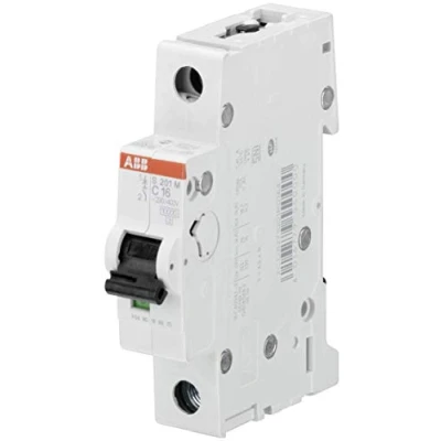 Afbeelding van Abb s201m installatieautomaat 1p c karakteristiek 3a iec en 60898 1 10 ka iec60947 2 15 module breedte 17 5mm 2cds271001r0034