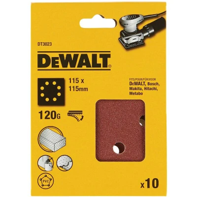 Afbeelding van DeWalt Accessoires Schuurpapier 1/4, 115x115mm, geperforeerd, velcro, K120 DT3023 QZ