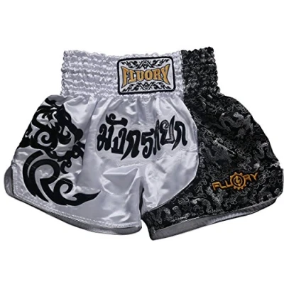 Afbeelding van FLUORY Muay Thai shorts, scheurvaste boksshorts, MMA gevechtskleding voor mannen, vrouwen, kinderen, vechtsporttraining, worstelen.