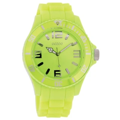 Afbeelding van OOZOO Timepieces limoen groene horloge met rubber band C4366