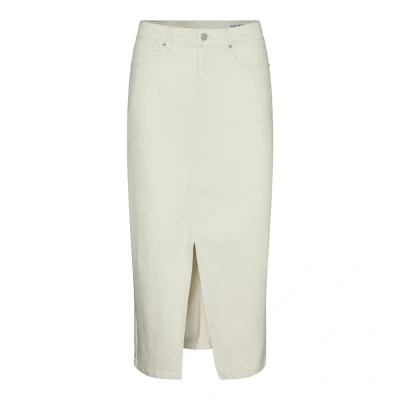 Afbeelding van Vero Moda VERI HR CALF GA Kokerrok, Dames, Maat: Medium, Birch