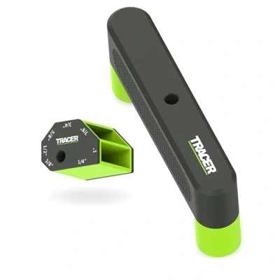 Afbeelding van Tracer Markering Guide Set Centre Finder &amp; Scribe Block met gat dat past Potlood
