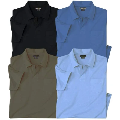 Afbeelding van ATLAS FOR MEN Set van 4 MC Jersey polo&#039;s 4XL