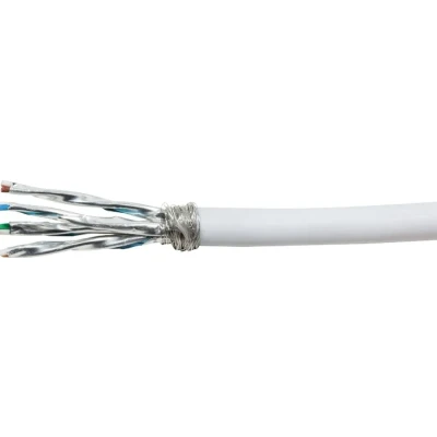 Afbeelding van S/FTP CAT7 soepel 100M 100% koper wit (netwerkkabel op rol) Netwerkkabel Computerkabel Kabel