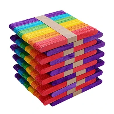 Afbeelding van houten ijs sticks, 600 stuks, sticks voor knutselen, roeren, stokken, spatel, knutselen