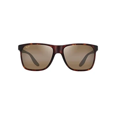 Afbeelding van Maui Jim Pailolo gepolariseerde rechthoekige zonnebril voor heren, Matte Tortoise/Hcl Brons gepolariseerd, L