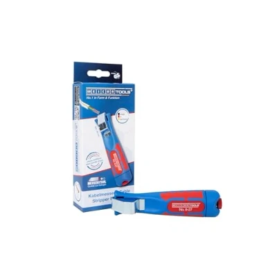 Afbeelding van WEICON Kabelstripper nummer 8 27, striptang voor het strippen van ronde kabels, Blauw/rood, 140 mm