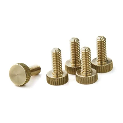 Afbeelding van Precisiongeek Messing Kartelschroeven M4 x 10 mm (5 stuks)