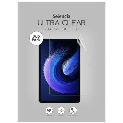 Afbeelding van 2 Pack Screenprotectors Xiaomi Pad 6: Selencia Duo Ultra Clear tablet Folie (plastic)