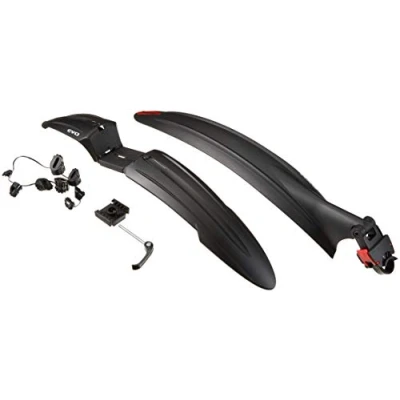 Afbeelding van POLISPORT 8622100028 voor en achterspatbord Cross Country Evo 2 delig universeel race trekkingfietsen met 26&#039;&#039;, 27,5&#039;&#039; 29&#039;&#039; wielen color Zwart