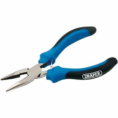 Afbeelding van Draper 12538 Mini tang met lange neus en zachte grip, 125 mm, blauw