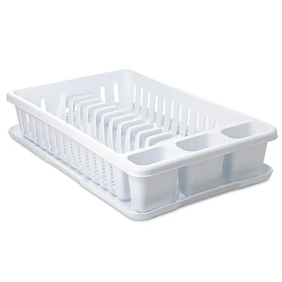 Afbeelding van TATAY Afdruiprek voor borden en bestek, van PP, BPA vrij, met vak afmetingen 27 x 42 10 cm