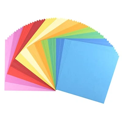 Afbeelding van Vaessen Creative Florence Cardstock papier, kleurenmix basic, 216 g/m², vierkant, 30,5 x cm, 60 stuks, glad, voor scrapbooking, kaarten maken, stansen en ander papierknutselwerk