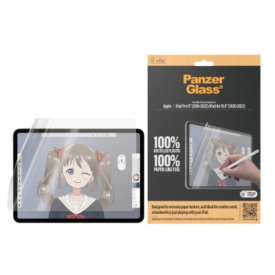 Afbeelding van PanzerGlass GraphicPaper Ultra Wide Geschikt voor Apple iPad Pro 11 (2018 2022) Air 10.9 (2020/2022) Screen Protector Papier Gevoel Gerecycled Plastic Case Friendly
