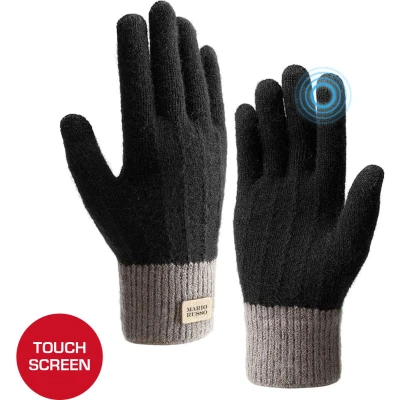 Afbeelding van Mario Russo Touchscreen Handschoenen Dames &amp; Heren winter One Size Zwart
