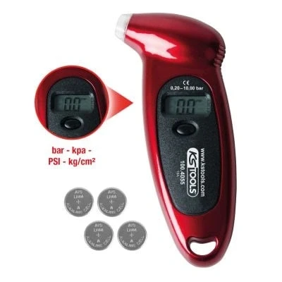 Afbeelding van KS Tools 100.4055 Digitale bandenspanningsmeter, 0,20 10,0 bar