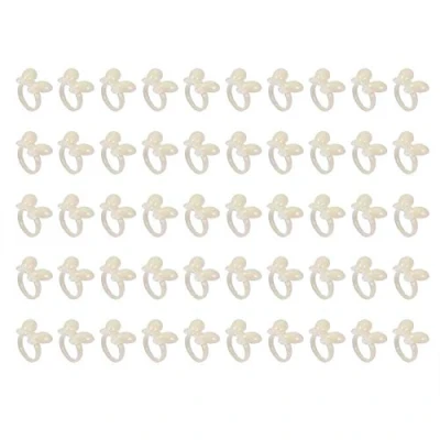 Afbeelding van 50 Stuks Nagellak Display, Polish Gel Nail Chart Ring, Flower Butterfly Manicure Tip voor Art Color Display Tool (Beige Butterfly)