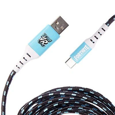 Afbeelding van Numskull Officiële Fortnite gevlochten USB C kabel 4 m Snel opladen Compatibel met PlayStation 5, Xbox Series X &amp; S
