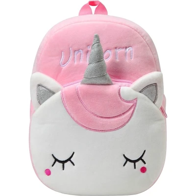 Afbeelding van Rugzak voor kinderen jongens en meisjes 3D Kinderrugzak Peuter Kleuterrugzak Zachte Pluche School Unicorn