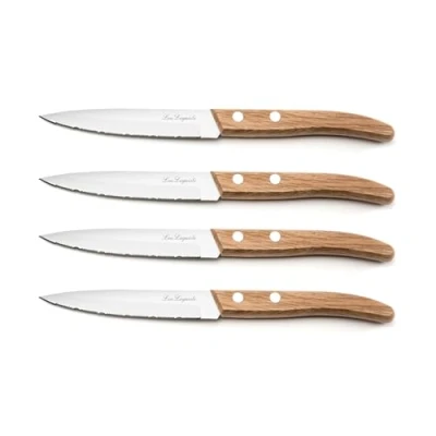 Afbeelding van Lou laguiole Forest 4 delige steakmessen set Hout