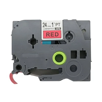 Afbeelding van BROVACS 1 Pack Zwart op Rood Label Tape Compatibel voor Brother P Touch TZ 451 TZe 24mm 1&quot; OPA1145