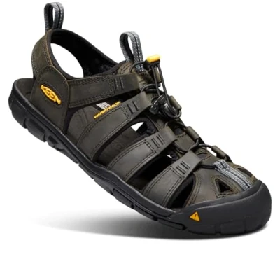 Afbeelding van KEEN Clearwater CNX Leather M Dark Earth, magneet zwart leer, 48 EU