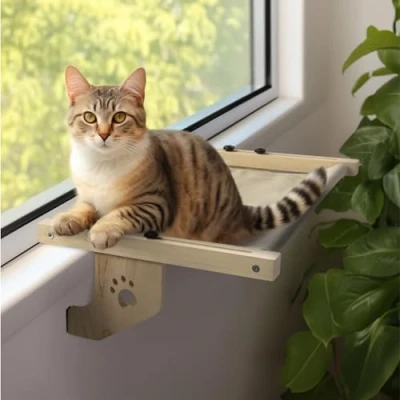 Afbeelding van Navaris hangmat radiator Voor katten 55 cm lengte grote van max. 14 kg Installatie zonder gereedschap