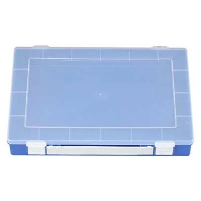 Afbeelding van hünersdorff Assortimentsdoos PP Premium zonder inzetdozen, draaggreep, stabiele sorteerdoos voor schroeven en andere kleine onderdelen, 22,5 x 33,5 5,5 cm, blauw, 0 dozen