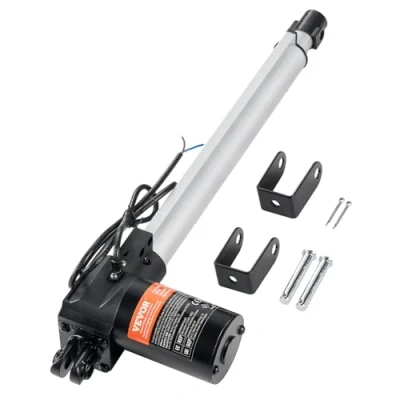 Afbeelding van VEVOR 6000N lineaire actuator, DC 12 V, aandrijving, IP44, elektrische motor, 300 mm heflengte, geluidsniveau ≤ 50 dB, deuropener, 5 mm/s, rijsnelheid, techniek,