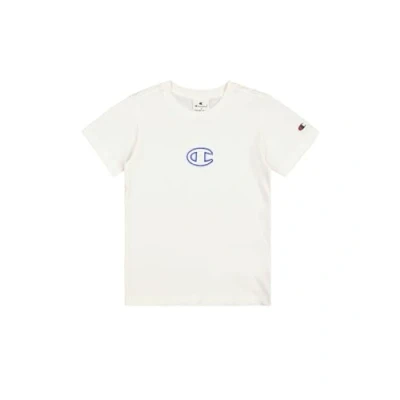 Afbeelding van Champion Graphic Crewneck WITH Large LOGO Tshirt print voor kinderen, Maat: 150/155, White