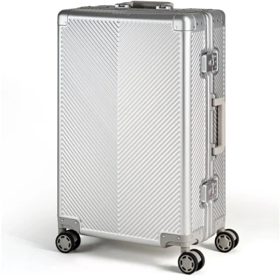 Afbeelding van Licenty Ruimbagage Koffer Zilver Reiskoffer Grote Aluminium met wielen TSA Kofferslot