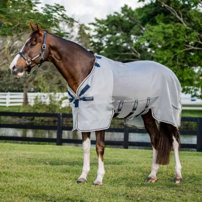 Afbeelding van Horseware Vliegendeke Rambo Protector Zilver/Grijs