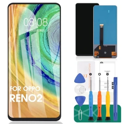 Afbeelding van TFT Voor OPPO Reno2 Lcd scherm Reno 2 Screen Vervanging CPH1907 Touch Digitizer Reparatie Kits Zonder Frame (zwart, Geen Vingerafdrukherkenning)
