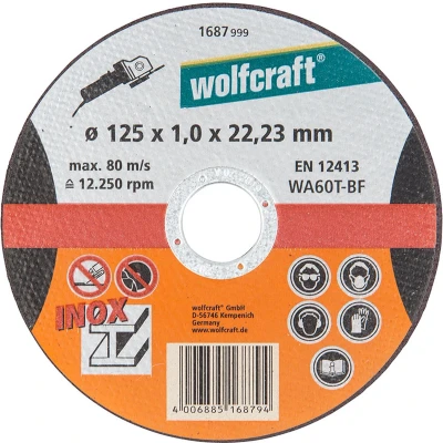 Afbeelding van Wolfcraft Doorslijpschijf Extra Dun Voor Inox Ø 125 mm