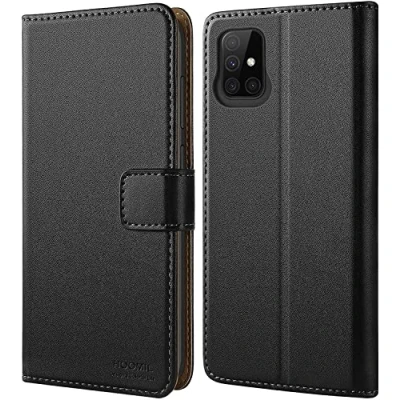 Afbeelding van HOOMIL Magflip Case Compatibel met Samsung Galaxy A51 6,5 Inch, Premium Lederen Hoesje, Zwart