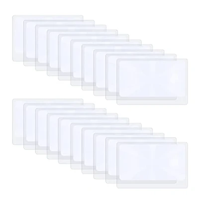 Afbeelding van Molain 20 Stks 3X Pocket Vergrootglas Fresnel Lens Lenzen Creditcard Portemonnee Vergrootglazen Sieraden Loep Leeshulp Helper (20 Vergrootglas)