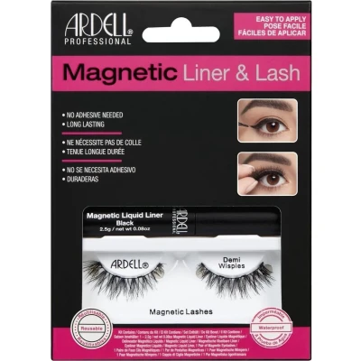 Afbeelding van Ardell Magnetic Liquid Eyeliner &amp; Lash Demi Wispies Gemiddeld volume, gemiddelde lengte