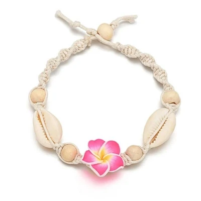 Afbeelding van Jomide Enkelbandje Boho Shell Bloem